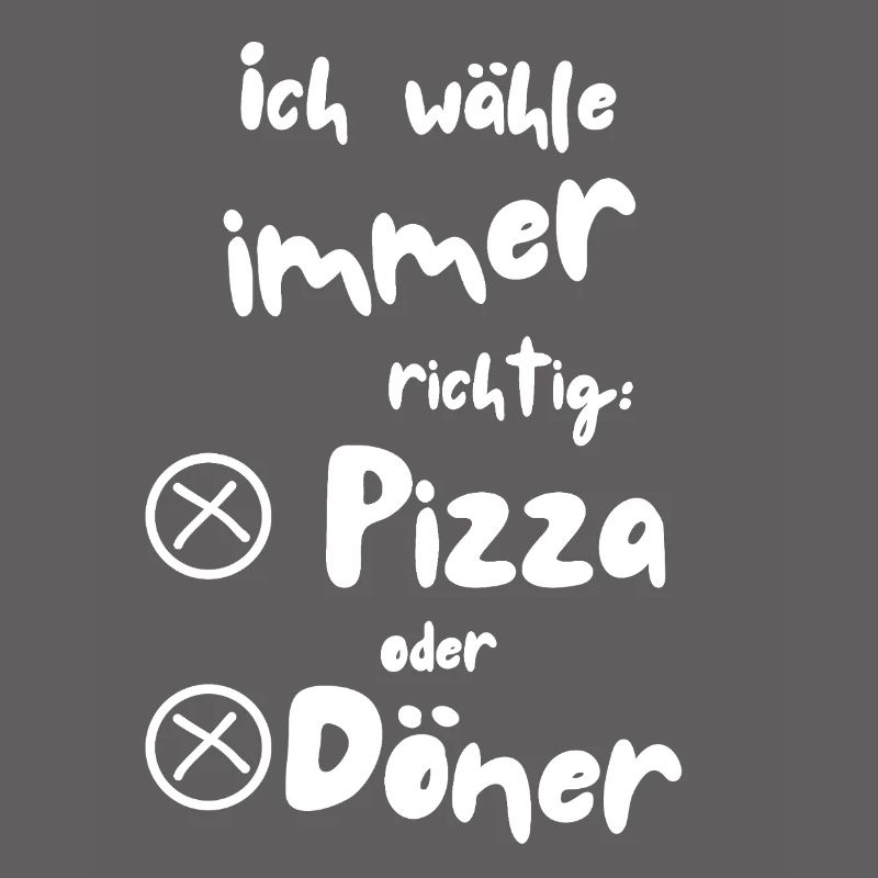 Ich wähle Pizza oder Döner