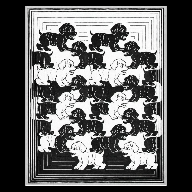 Dachshund Puppies in Monochrome Pattern