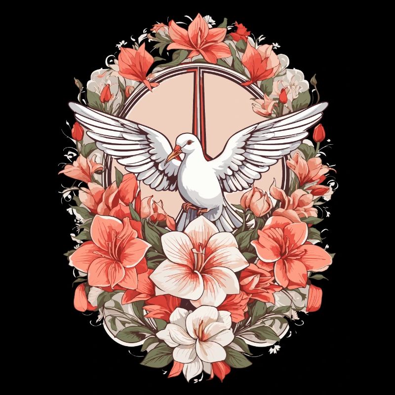 Peace sign with dove