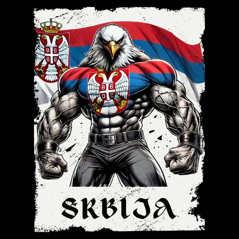 Serbia Eagle Bodybuilding Design