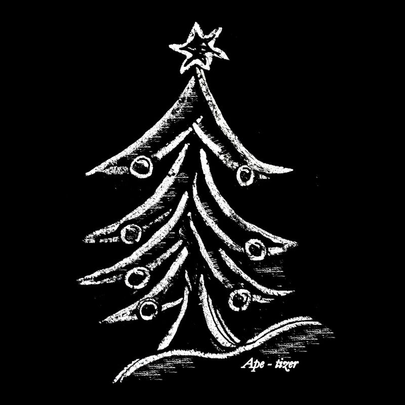 Silhouette d’arbre de Noël avec étoile