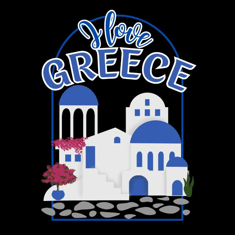 J’aime la Grèce Typographie illustrative