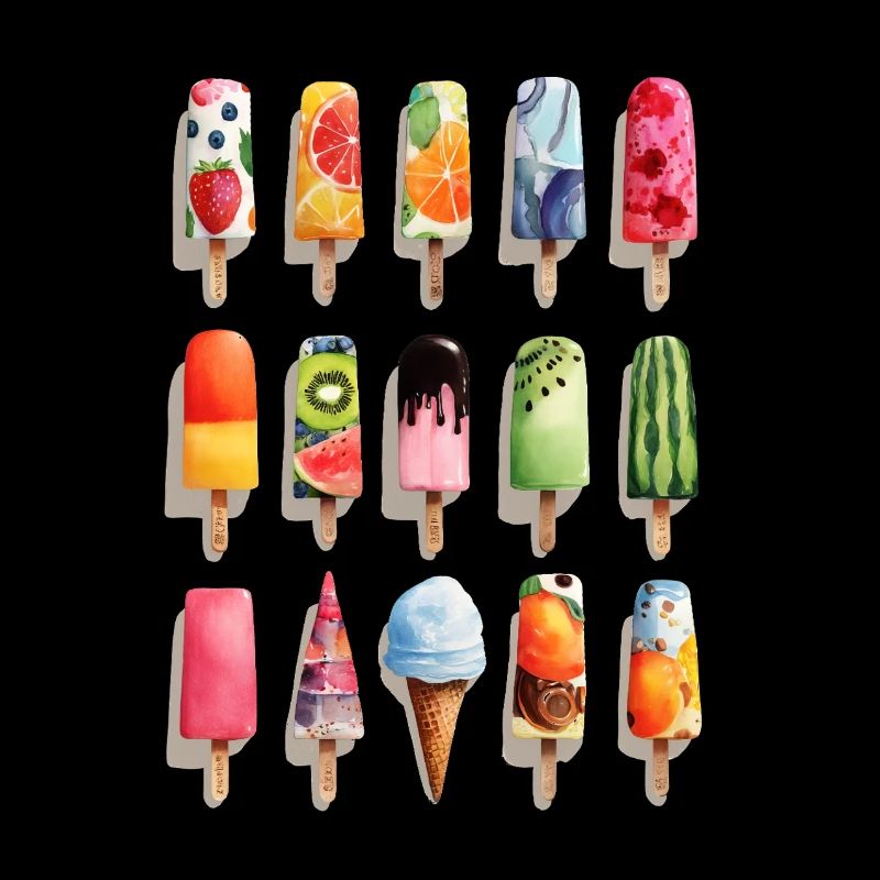 Bunte Eissorten 