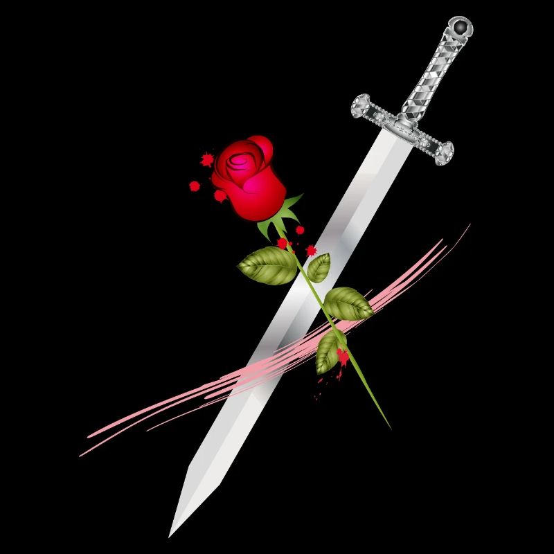 Épée à la rose – Puissance symbolique et élégance
