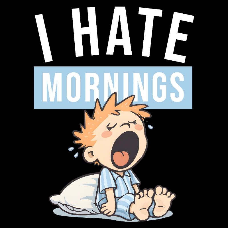 I Hate Mornings | Lustiges Morgenmuffel Design