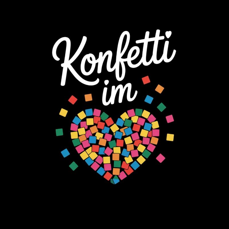 Konfetti Im Herzen Buntes Karneval Herz