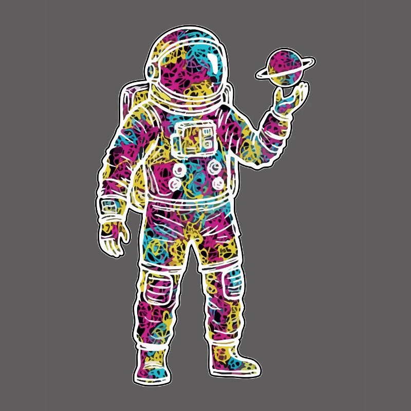 Space Astronaut Scribble Planet Scribbles