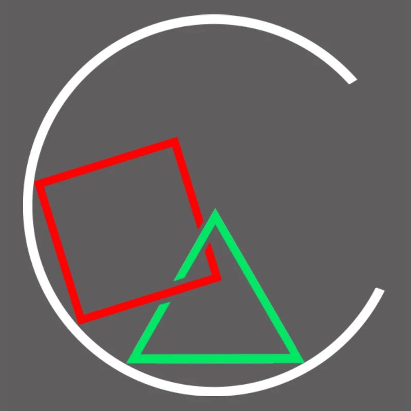 Square and triangle in a circle
