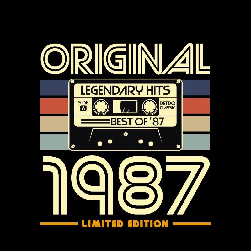 Original 1987 Limité Cassette Retro Hits
