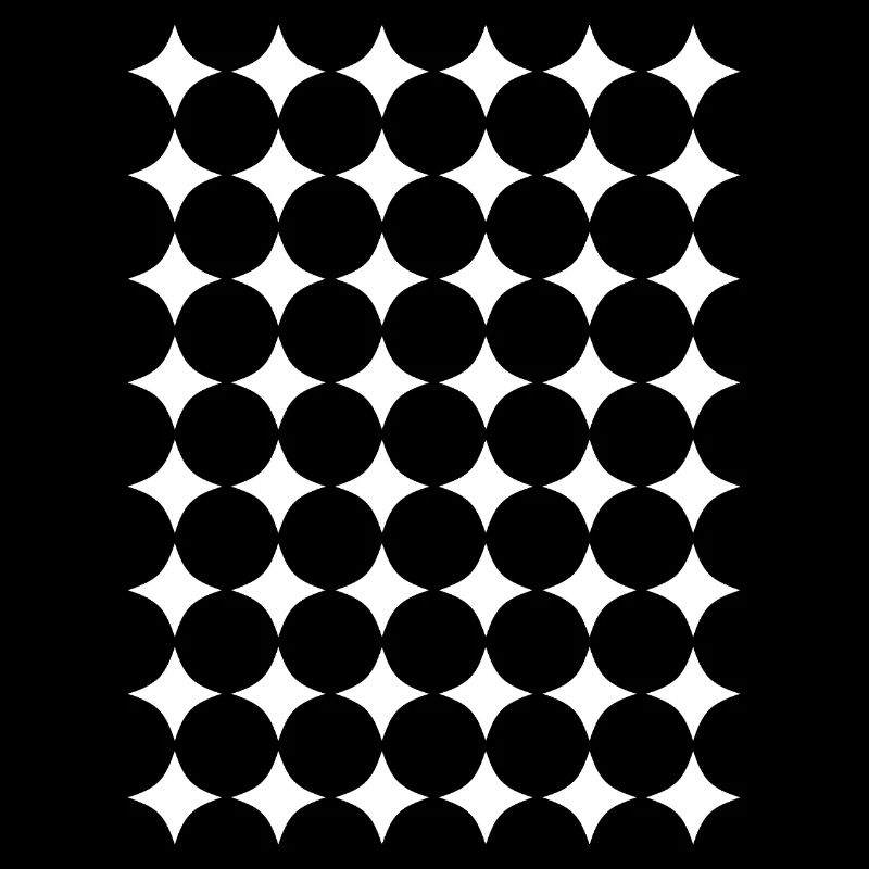 Polka Dot Grid: Bold Black Circles