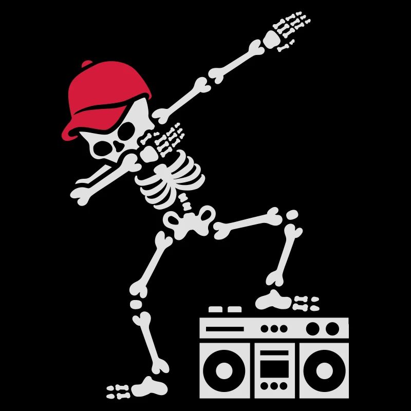 Dab dabbing skeleton boombox - Ghetto blaster