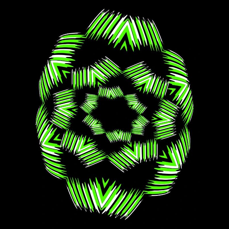 Neon Mandala Fächer Muster