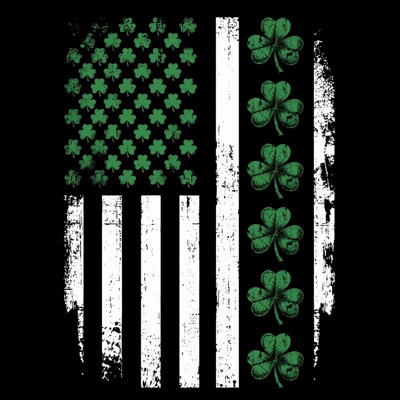 Drapeau irlandais du trèfle américain