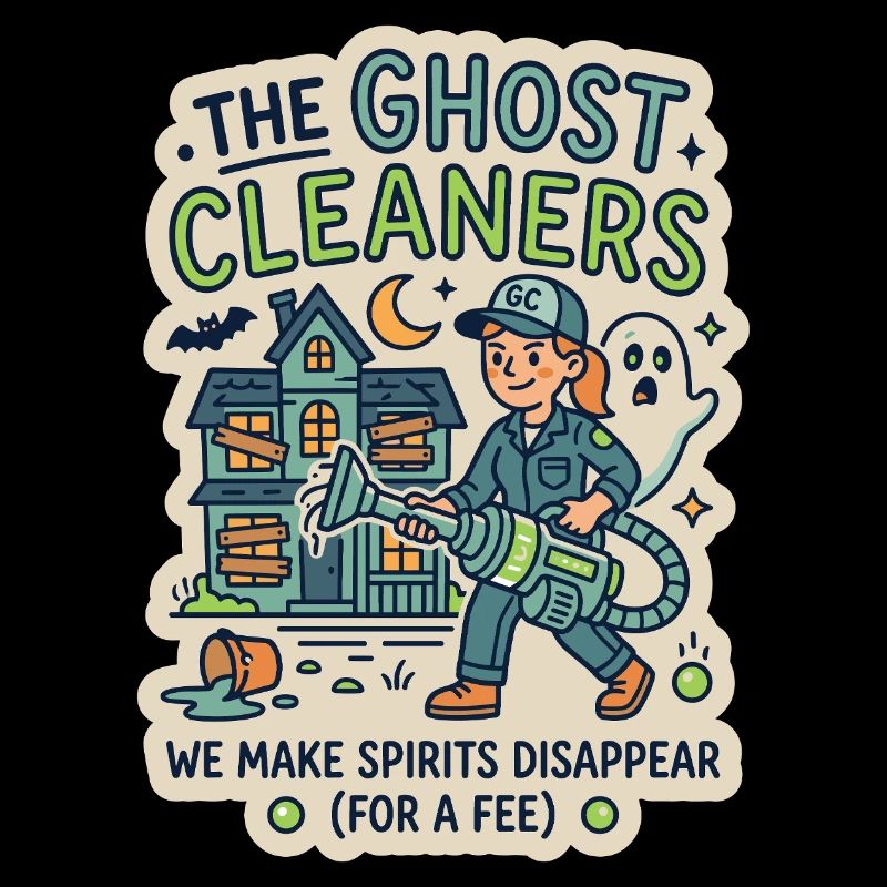 Ghost Cleaner Ghost Hunter Humor