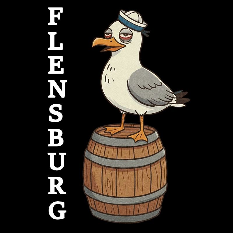 Flensburg Möwe Betrunken