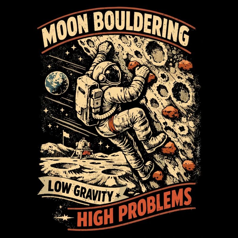 Bloc lunaire : conception d’astronaute vintage