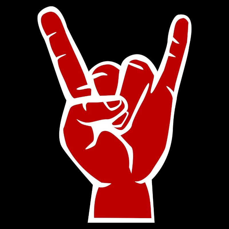 Main du diable, symbole de métal cool Devil Rock
