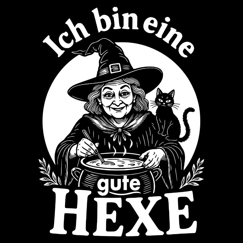 Gute Hexe Kostüm Halloween Karneval Katze schwarz