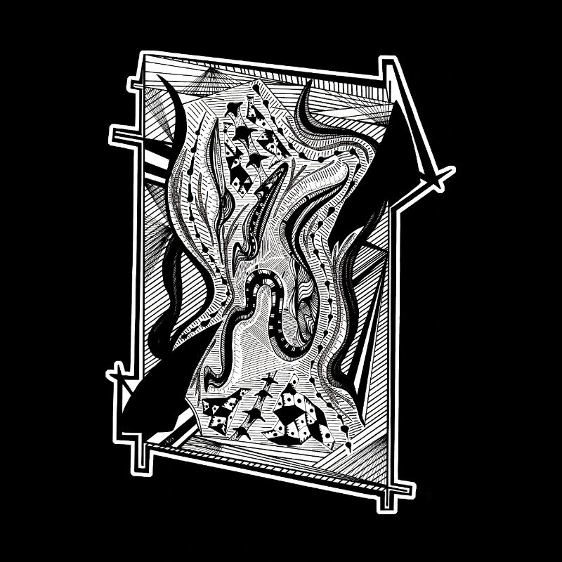 Design abstrait noir et blanc n°8