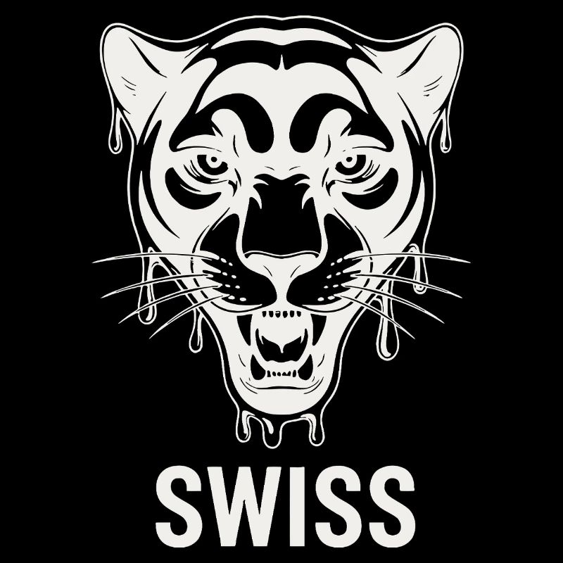 Dripping Tiger Head Swiss Style