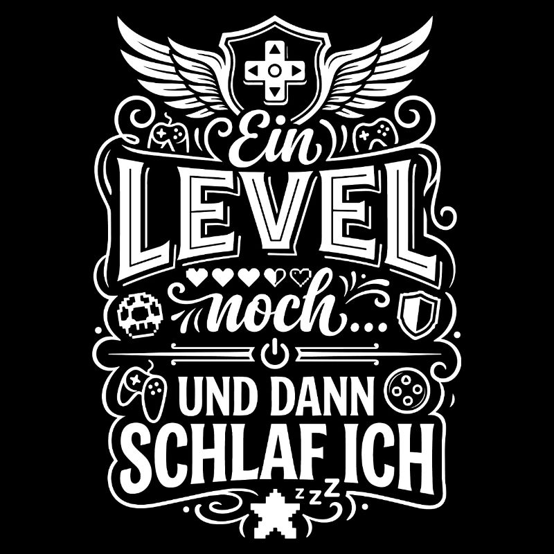 Ein Level noch Gaming Typografie