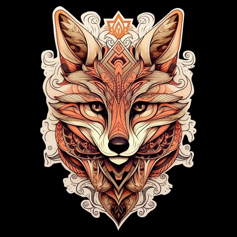 Fuchs Ornamenteler Stil - Boho