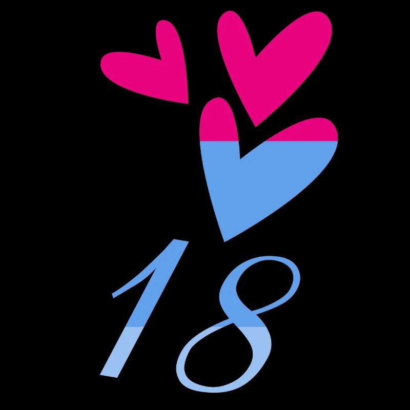 18. 18 JAHRE ALT. 18-jähriges JUBILÄUM. GEBURTSTAG 18 JAHRE.