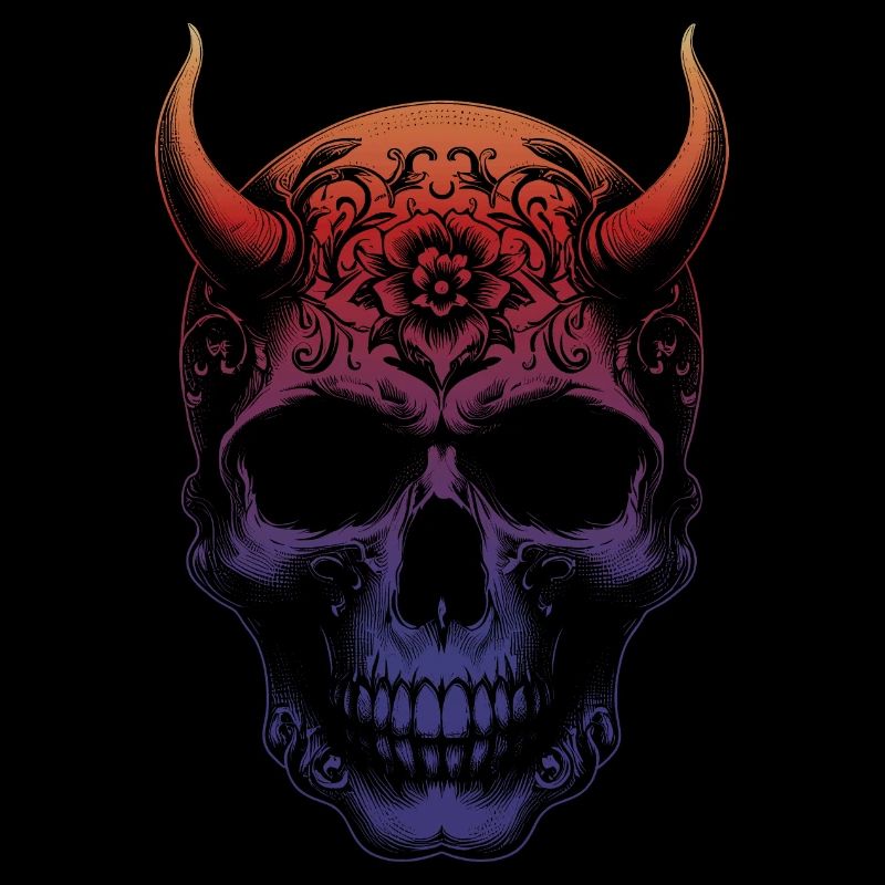 Skull with horns