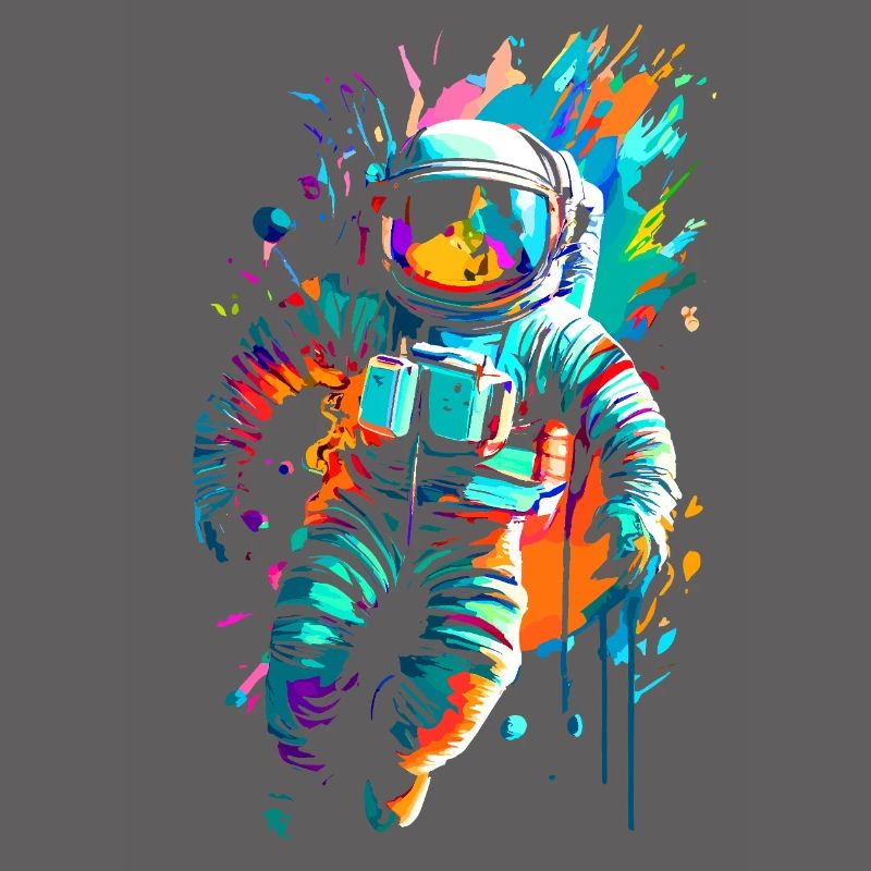 Astronaute de couleur dans l’espace spatial