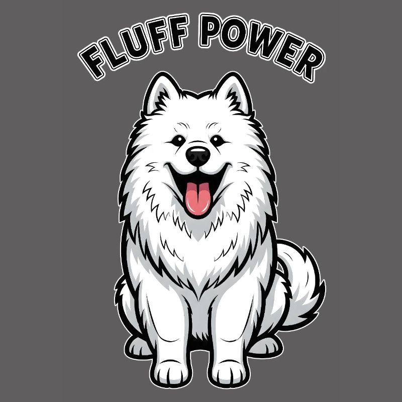 Samoyed Fluff Power Cute Fluffy