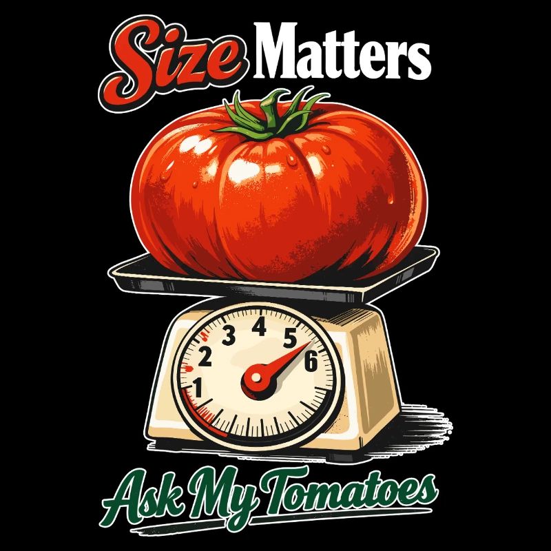 Size Matters: Funny giant tomato on scales