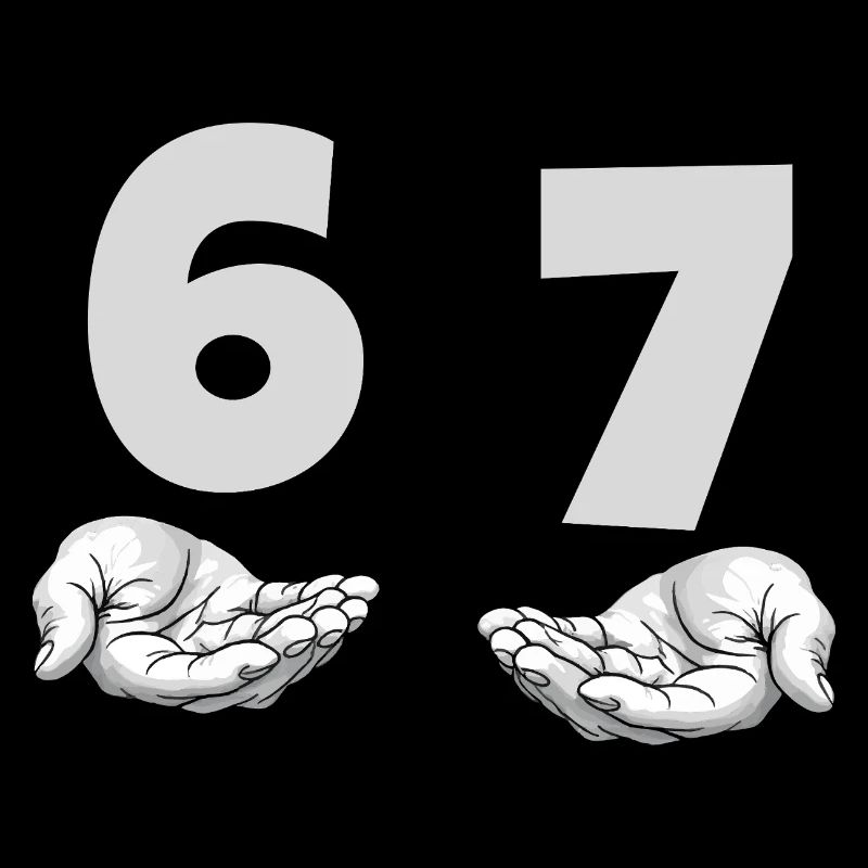 Funny 67 Meme Hands Gen Alpha Humor