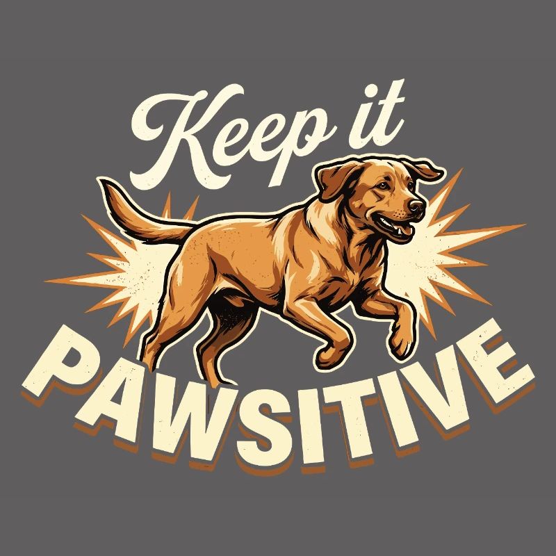 Keep it Pawsitive Foxred Labrador Retro
