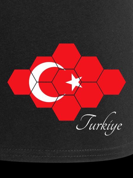 Art hexagonal du drapeau turc