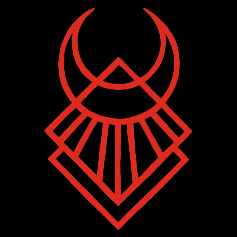 Red Egyptian Lunar Symbol
