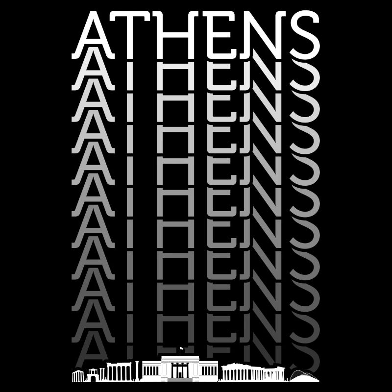 Typographie de l’écho de la ligne d’horizon d’Athènes