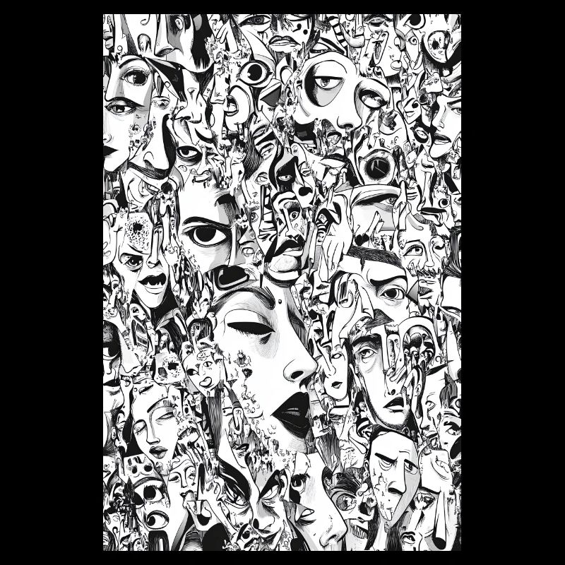 Masken-Mosaik: Gesichtskarussell