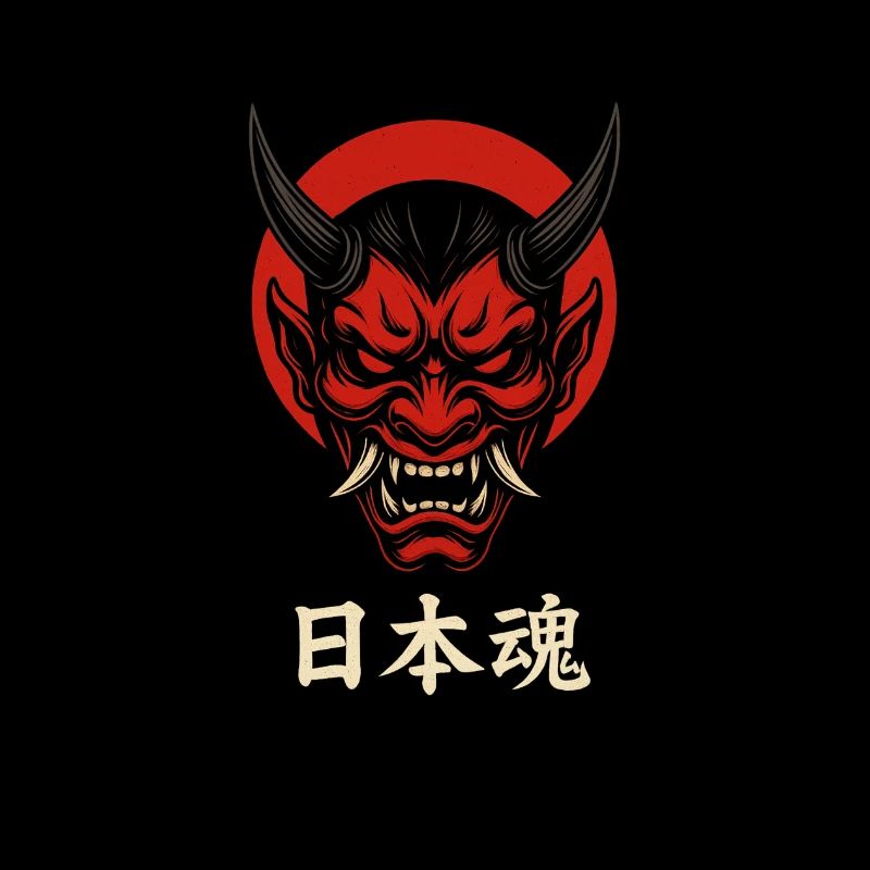 Oni Maske Japan Style – Aggressives Samurai Design