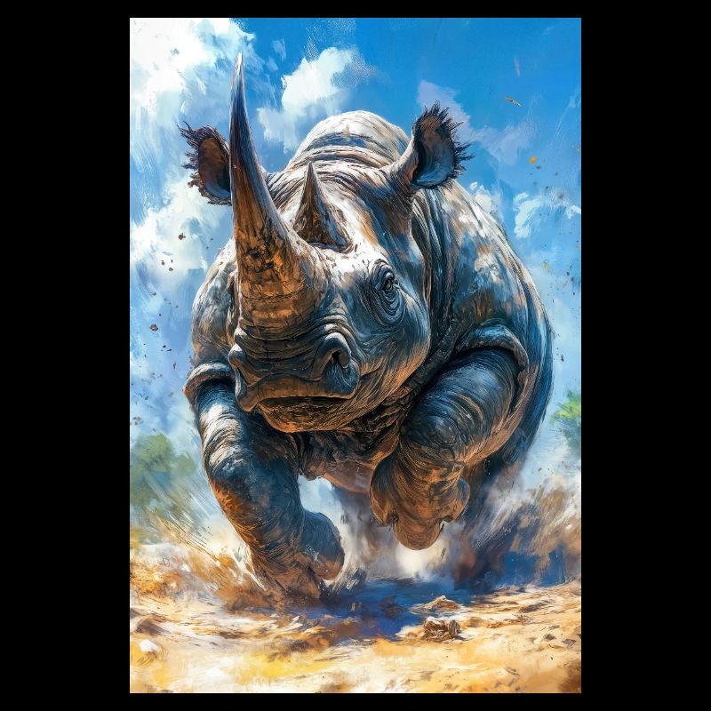Illustration eines Nashorns