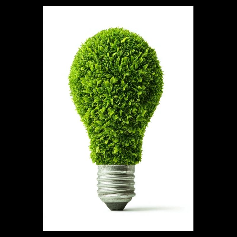 Leafy Glow Light Bulb Design