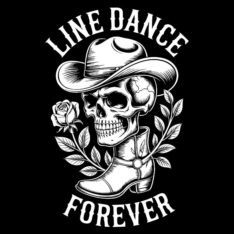 Line Dance Forever Schädel Western