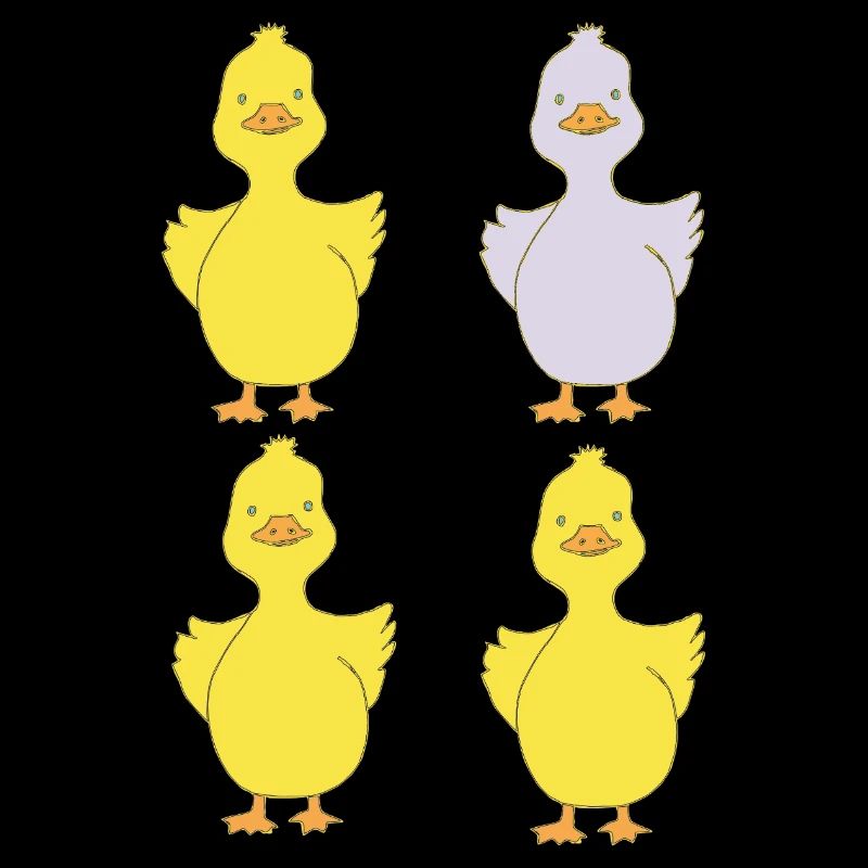 Four ducks one purple