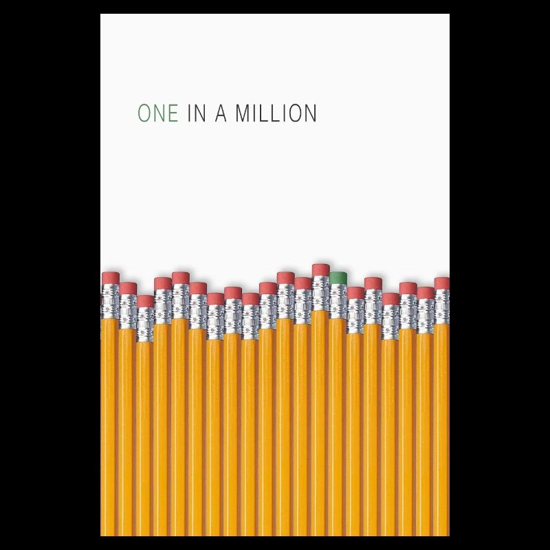 Design unique unique à déclaration unique sur un million