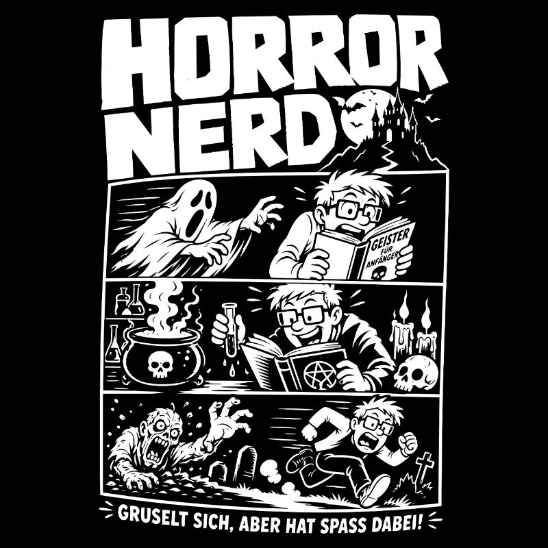 Horror Nerd Gruselt sich mit Spaß