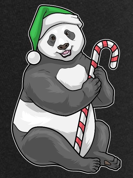Panda Canne de Noël