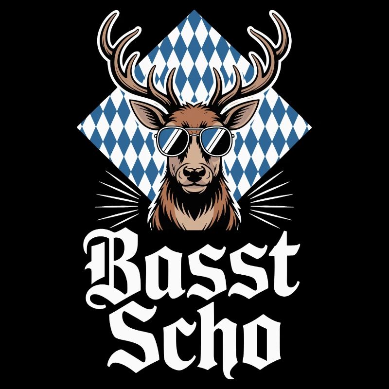 Elch Bayerischer Hirsch Sonnenbrille Basst Scho