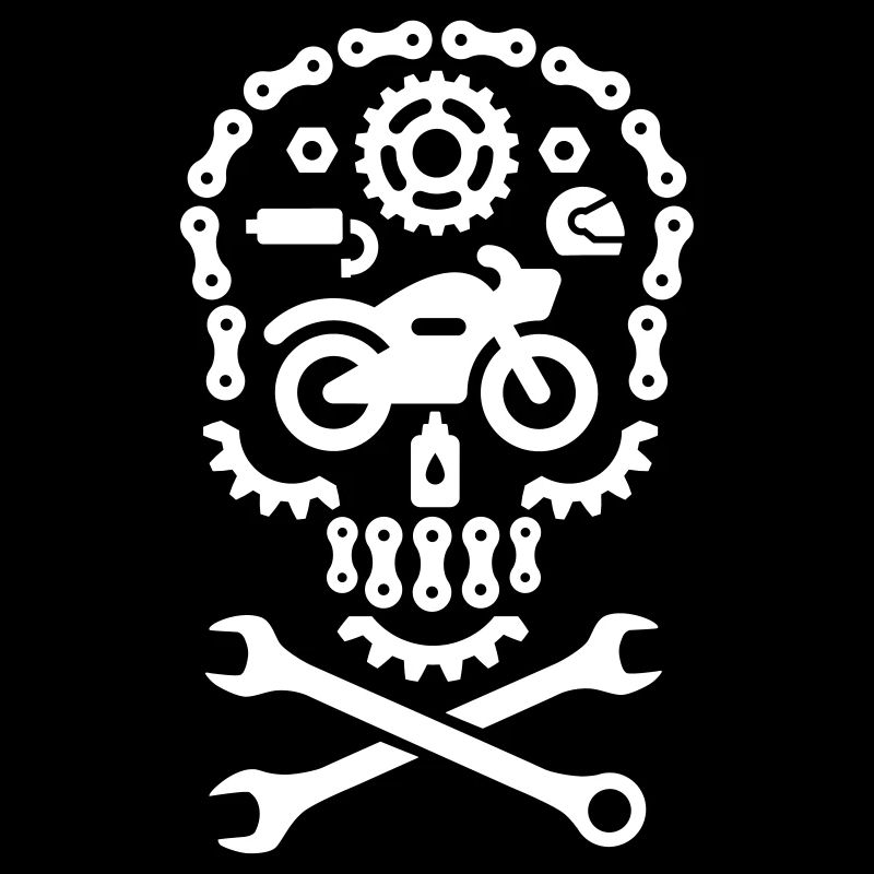 Halloween, Skull, Cruiser, Biker, Motorcycle, MC