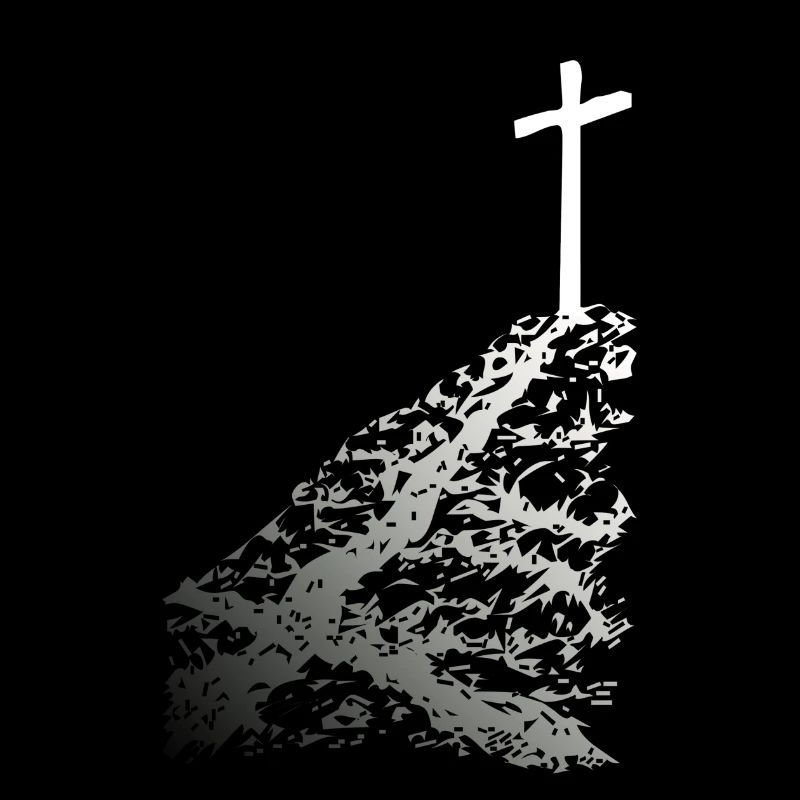 White cross with shadow