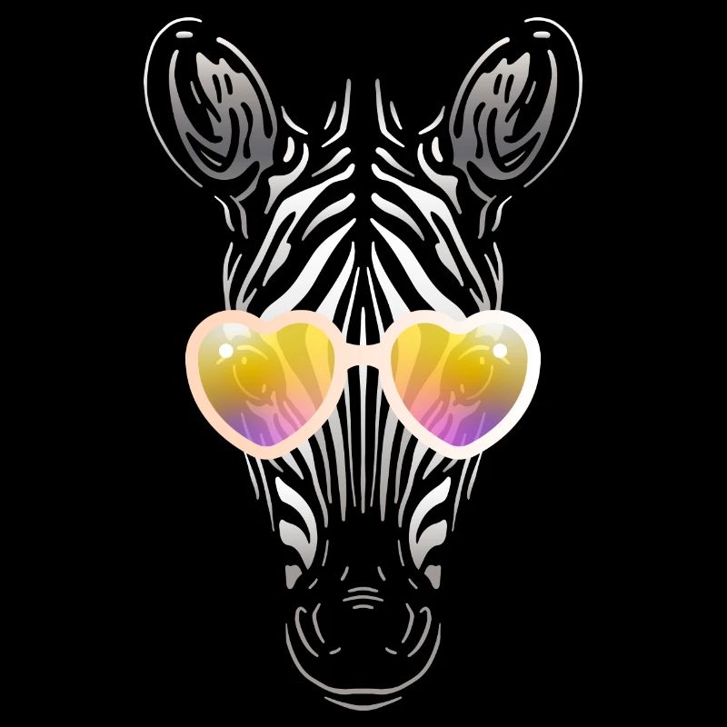 Zebra mit Sonnenbrille
