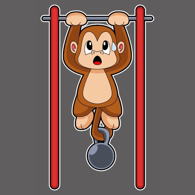 Monkey Bodybuilder Pull-ups Bodybuilding
